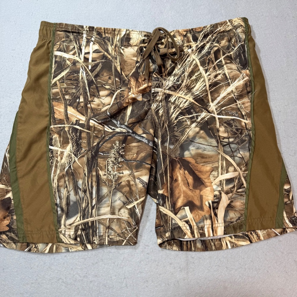 Bass Pro Shops Mens Camo Board Shorts Swim Trunks Size XL‎